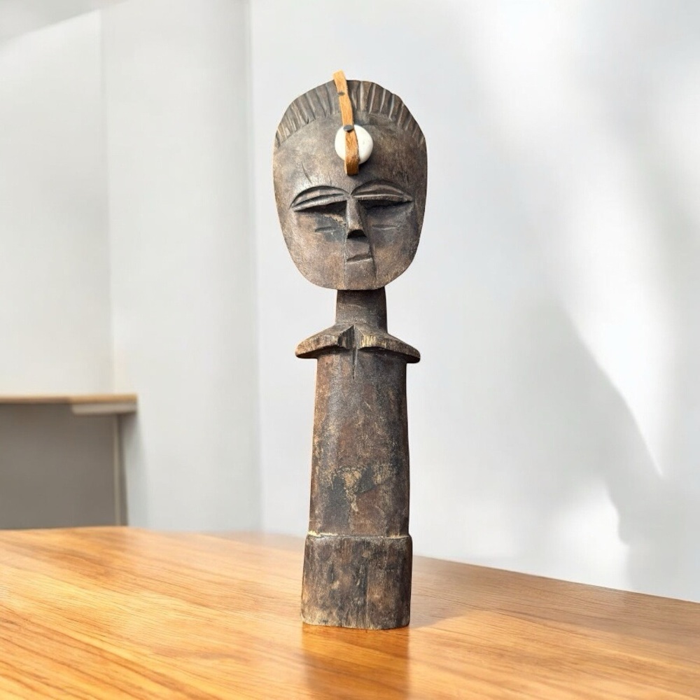 AFRICAN TRIBAL FERTILITY DOLL CARVED WOOD FIGURINE – VINTAGE